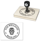 Aangepast grote persoonlijke halloween Sugar Skull Rubberstempel (Gestempeld)