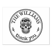 Aangepast grote persoonlijke halloween Sugar Skull Rubberstempel (Afrduk)