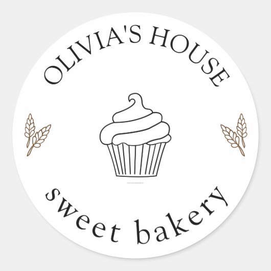 Aangepast grote persoonlijke Logo Ronde Sticker (Voorkant)