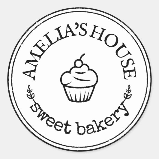 Aangepast grote persoonlijke Logo Ronde Sticker (Voorkant)