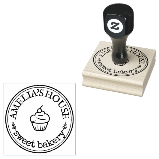 Aangepast grote persoonlijke Logo Rubberstempel (Gestempeld)