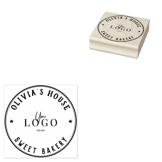 Aangepast grote persoonlijke Logo Rubberstempel (Gestempeld)