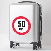Aangepast grote snelheidslimiet van maximaal 50 km sticker (Koffer)