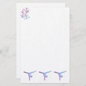 aangepast gymnast-briefpapier briefpapier (Voorkant / Achterkant)