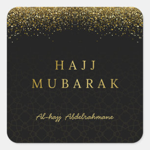 Aangepast Hajj Mubarak-ontwerp Vierkante Sticker