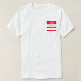 Aangepast HALLO Mijn naam en woordenboek T-shirt