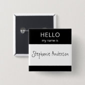 Aangepast HALLO mijn naam is badge Vierkante Button 5,1 Cm (Voorkant /achterkant)