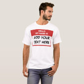 Aangepast Hallo mijn naam is hier T-Shirt (Voorkant volledig)