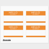 Aangepast HALLO mijn naam is sticker badge leeg (Vel)