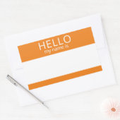 Aangepast HALLO mijn naam is sticker badge leeg (Envelop)