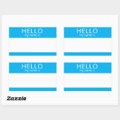 Aangepast HALLO mijn naam is sticker badge leeg (Vel)