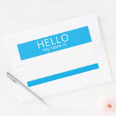 Aangepast HALLO mijn naam is sticker badge leeg (Envelop)