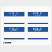 Aangepast HALLO mijn naam is sticker badge leeg (Vel)