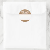 Aangepast HALLO mijn naam is sticker badge leeg (Tas)