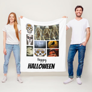 Aangepast Halloween 8 fotocollage Fleece Deken