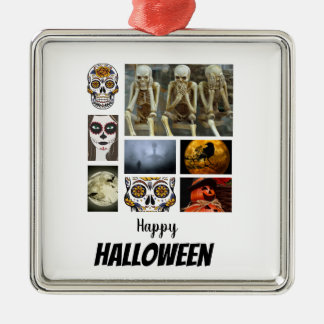 Aangepast Halloween 8 fotocollage Metalen Ornament