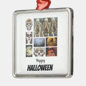 Aangepast Halloween 8 fotocollage Metalen Ornament (Links)