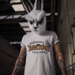 Aangepast 'Halloween Annual Party Skeleton' T-shirt