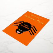 Aangepast Halloween Black Spider Folie Uitnodiging (Gedraaid)