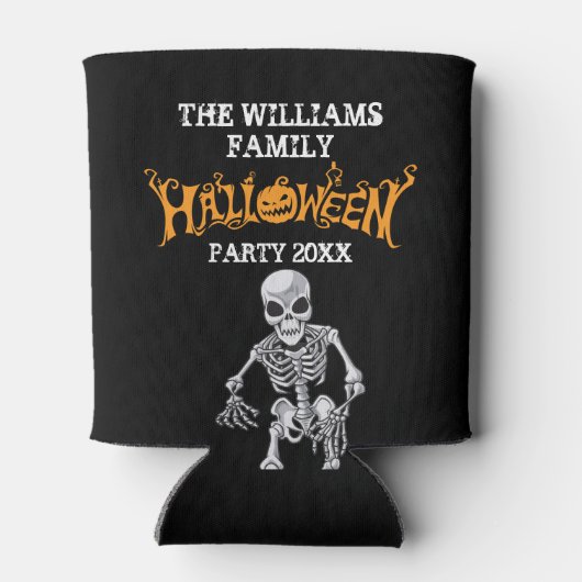 Aangepast halloween-skelet voor jaarlijkse feestda blikjeskoeler (Achterkant)