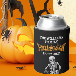 Aangepast halloween-skelet voor jaarlijkse feestda blikjeskoeler