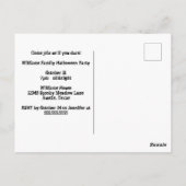 Aangepast halloween-skelet voor jaarlijkse feestda briefkaart (Achterkant)