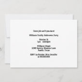 Aangepast halloween-skelet voor jaarlijkse feestda kaart (Achterkant)