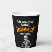 Aangepast halloween-skelet voor jaarlijkse feestda papieren bekers (Voorkant)
