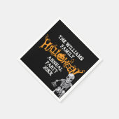 Aangepast halloween-skelet voor jaarlijkse feestda servet (Hoek)