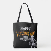 Aangepast halloween-skelet voor jaarlijkse feestda tote bag (Achterkant)
