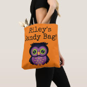 Aangepast Halloween Trick of Treing Bag Owl Tas (Dichtbij)