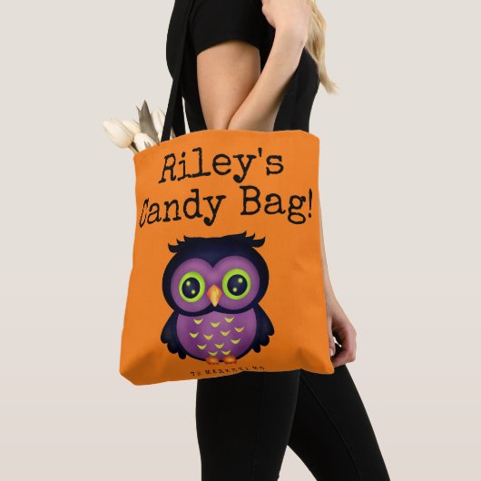 Aangepast Halloween Trick of Treing Bag Owl Tas (Dichtbij)