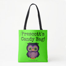 Aangepast Halloween Trick of Treing Bag Owl Tas