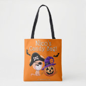 Aangepast halloween Trick or treat Bag Puppy Dog T Tote Bag (Voorkant)