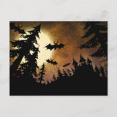 Aangepast halloween vleermuizen, Castle en Moon Briefkaart (Voorkant)
