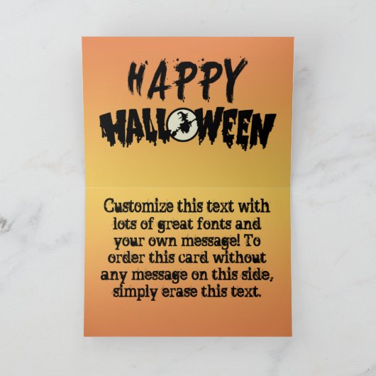 Aangepast  Halloween Wenskaart Kaart (Binnen)