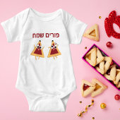 Aangepast Hamentash Hamantaschen Hebrew Happy Puri Romper