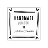 Aangepast handgemaakt met liefde, hart Lijst Rubberstempel (Afrduk)