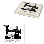 Aangepast handgemaakt met liefde, naaiwerk, groot rubberstempel (Gestempeld)