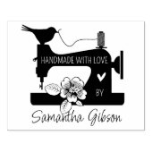 Aangepast handgemaakt met liefde, naaiwerk, groot rubberstempel (Afrduk)