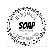 Aangepast handgemaakt met liefde, zeep rubberstempel (Afrduk)