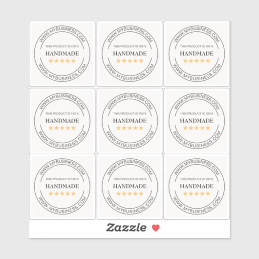 Aangepast handgemaakt product Small Business Vinyl Sticker (Vel)