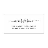 Aangepast handgeschreven familienaam en retouradre rubberstempel (Afrduk)