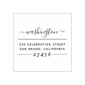 Aangepast handgeschreven familienaam & retouradres rubberstempel (Afrduk)