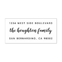 Aangepast handgeschreven familienaam Retouradres