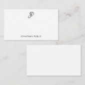 Aangepast handgeschreven monogram Eenvoudig aangep Notitiekaartje (Voorkant / Achterkant)