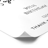 Aangepast handgeschreven script Eerste verjaardag  Poster (Hoek)