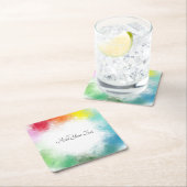 Aangepast handgeschreven script kleurrijke moderne kartonnen onderzetters (Insitu)