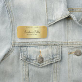 Aangepast handgeschreven script legant Glamor Gold Naamplaatje (In situ)