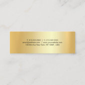 Aangepast handgeschreven script modern legant Gold Mini Visitekaartje (Achterkant)